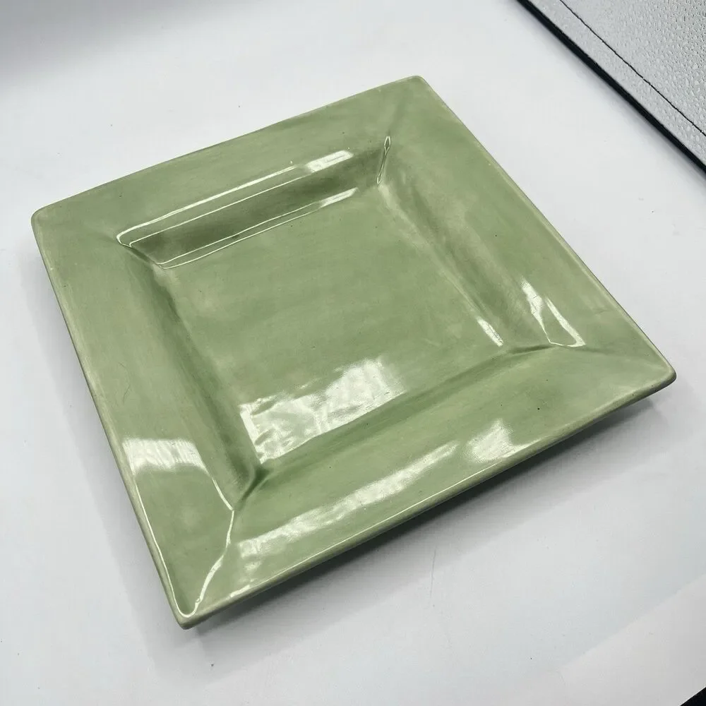 Sausalito Sage Green by Pottery Barn Square Dinner Plate All Sage Green